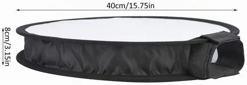 Vista 3 de Difusor Softbox, difusor portátil plegable de nailon de forma redonda de 15.7 in con una bolsa de almacenamiento para luz de flash de cámara