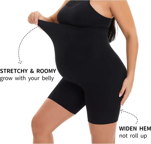 Vista 3 de KUNINDOME Fajas de maternidad sin costuras, evita rozaduras en los muslos, soporte para el vientre, S-XXXL
