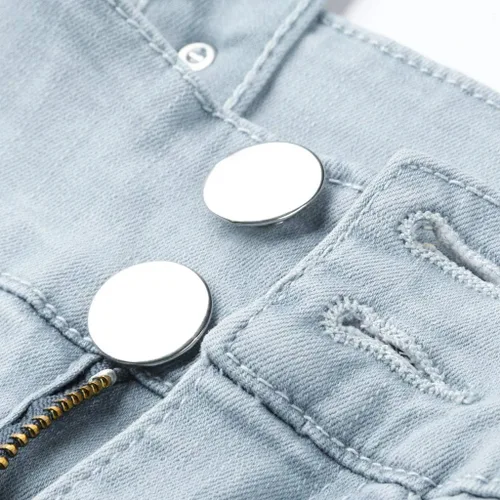 Vista 8 de Black Waist Shirt Korean Men's Jeans Vintage Summer Tops Pants Cotton Men Jeans Clothing Slim Pencil Pants