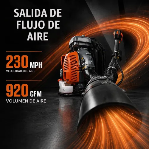 Vista 2 de Schröder Soplador de hojas con mochila, a gas, SR‑6400L, motor de 3.7 hp
