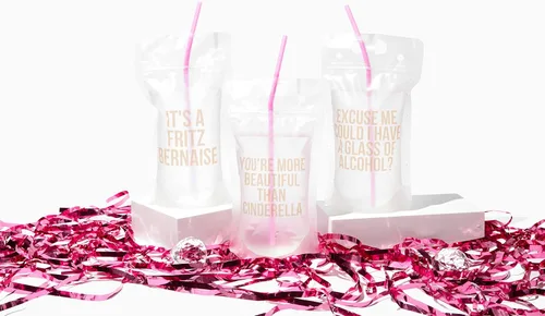 Vista 3 de Bolsas de bebidas para damas de honor, paquete de 10 Bolsas de bebida de despedida de soltera, tazas de despedida de soltera, decoración