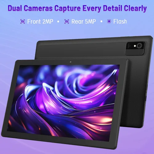 Vista 7 de Tabletas Android 15, tableta Android de 10.1 pulgadas con 8 GB de RAM y 64 GB de ROM, ampliable a 1 TB, procesador Octa-Core, pantalla HD IPS, WiFi