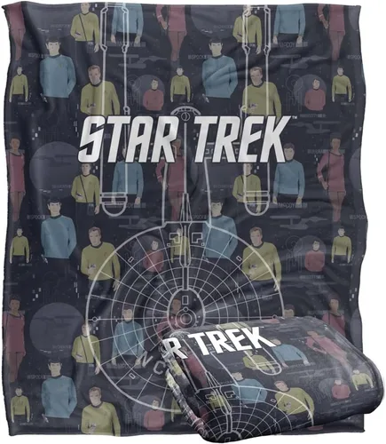 Vista 12 de Star Trek Among The Stars - Manta con licencia oficial de tacto sedoso, súper suave, 36 x 58 pulgadas