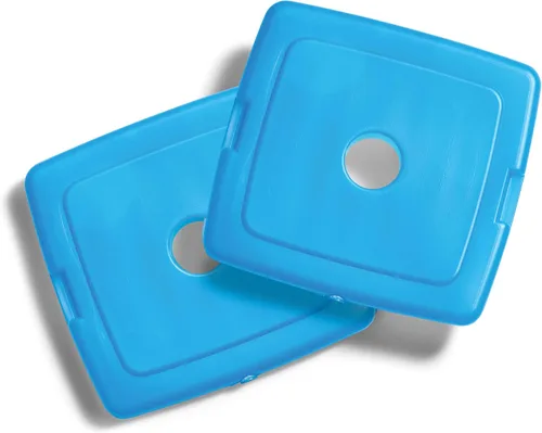 Vista 4 de Cool Coolers by Fit + Fresh, 4 Pack Slim Ice Packs, Space Saving Reusable Ice Packs for Lunch Boxes or Coolers