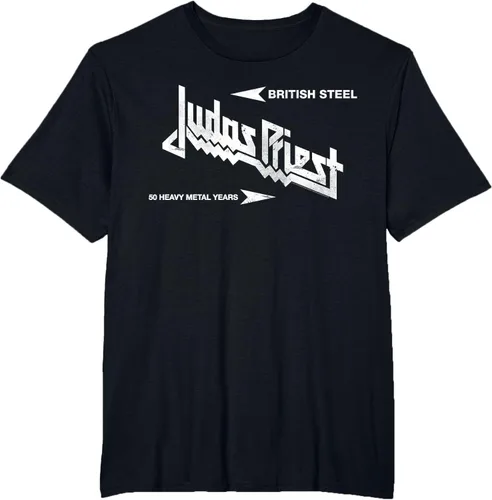 Vista 23 de Judas Priest Camiseta British Steel Negro