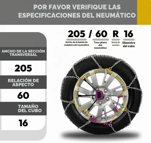 Vista 3 de Cadenas de nieve de ajuste automático para automóvil, ajuste rápido, fácil instalación, cadenas universales reutilizables para neumáticos
