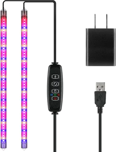 Vista 22 de iPower 21 Luz LED de Crecimiento con Espectro Completo para Plantas de Interior, Cuello de Cisne Ajustable, 3 Modos de Luz y 10 Niveles Regulables