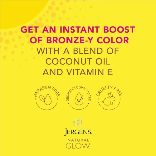 Vista 3 de Jergens Natural Glow - Crema hidratante de bronceado instantáneo sin sol y brillo natural autobronceador facial, protector solar facial SPF 20, tono