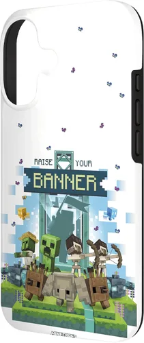 Vista 2 de Minecraft Legends Raise Your Banner Mobs Group Shot - Carcasa para iPhone 17
