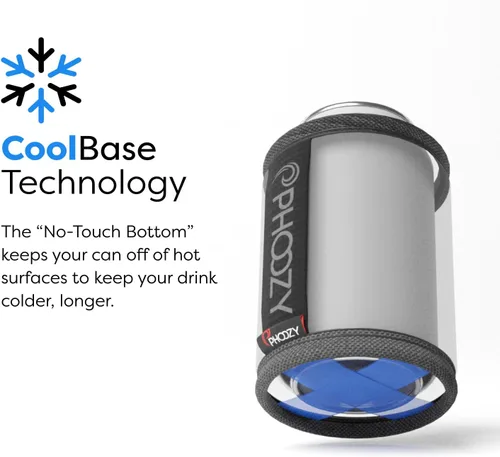 Vista 7 de PHOOZY Enfriador de latas aislado para latas delgadas de 12 oz - El aislamiento patentado de la NASA mantiene las bebidas frías 10 veces más tiempo