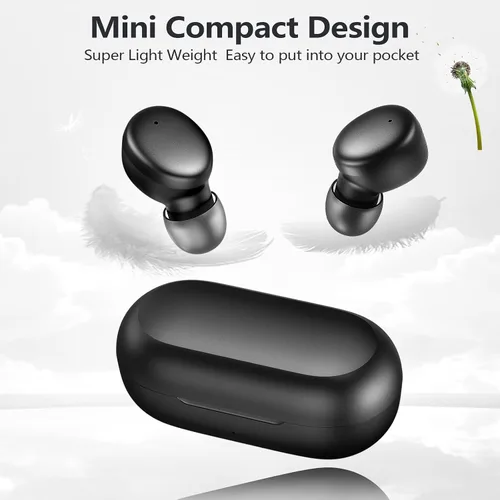 Vista 6 de MOZOTER - Mini auriculares inalámbricos Bluetooth de 5.3 pulgadas Negro