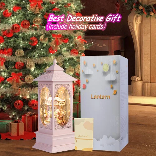 Vista 4 de Caja de música con carrusel de doble rotación de 360° para regalo, mujeres, niños, mamá, hija, nieta, regalo de Navidad y cumpleaños, color rosa