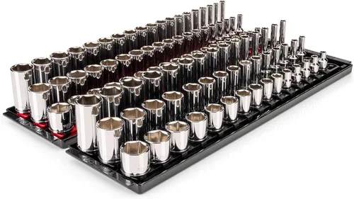 Vista 11 de TEKTON SHD91220 - Juego de llaves de vaso de 3/8 pulgadas con rieles de 6 puntos, 68 piezas (1/4-1 pulgada, 6-24 mm)
