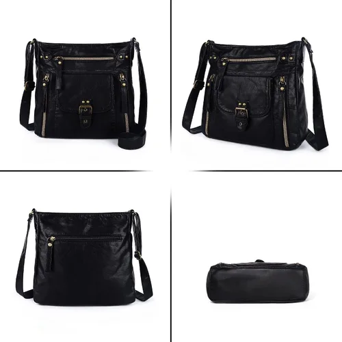 Vista 4 de Angel Kiss Bolsos cruzados, bolsos de hombro y bolsos para mujer, con múltiples bolsillos, para uso diario, suave, tipo hobo monederos tamaño mediano