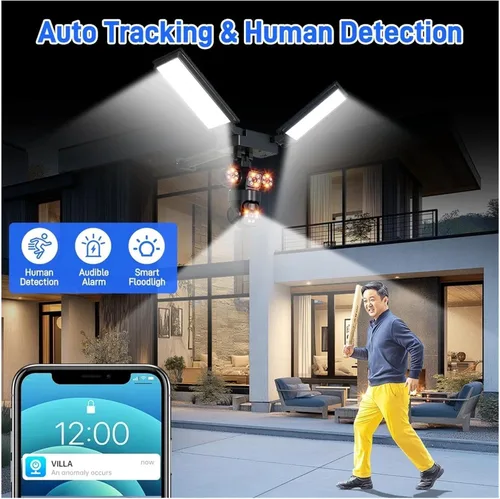 Vista 7 de Tri-Lens Solar PTZ Security Camera