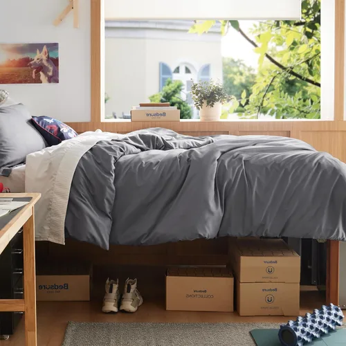 Vista 5 de Bedsure Funda de edredón tamaño individual/individual XL, juego de ropa de cama suave de doble cepillado para niños y adultos, cierre de cremallera