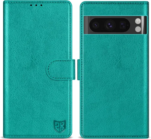 Vista 25 de ZZXX Funda tipo cartera para Google Pixel 8 con bloqueo RFID, ranura para tarjetas, función atril, cierre magnético, funda protectora de cuero
