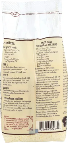 Vista 4 de Bob's Red Mill Mezcla de pan de maíz sin gluten, 20 onzas (paquete de 4) (paquete múltiple a granel)