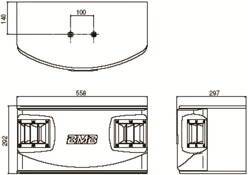 Vista 4 de BMB CSV-450 500W 10" 3 vías Bass Reflex Altavoces (par) con 2 soportes de trípode resistentes