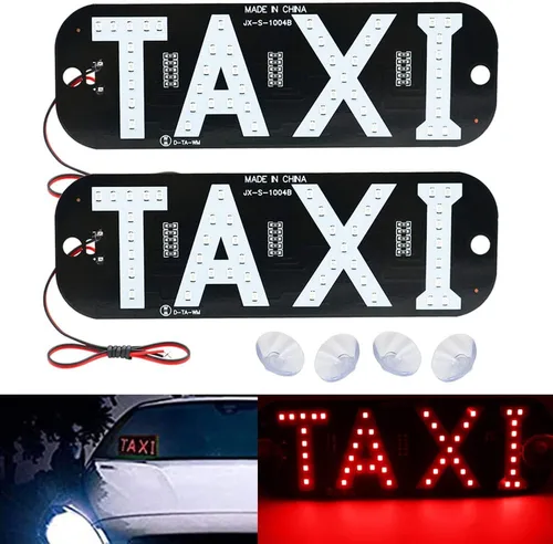 Vista 9 de 2 unids Taxi Led coche parabrisas cabina indicador lámpara 12V taxi signo bombilla parabrisas taxi guía luces (azul)