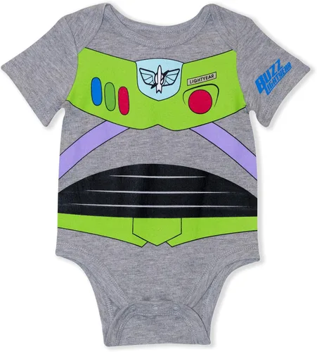 Vista 4 de Disney Toy Story Woody, Green Aliens & Buzz - Paquete de 3 mamelucos para niños recién nacidos y bebés, verdeazul marinoblanco, Multi