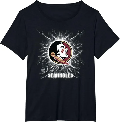 Vista 6 de Camiseta con licencia oficial de los Florida State Seminoles 90's Lightning, Negro