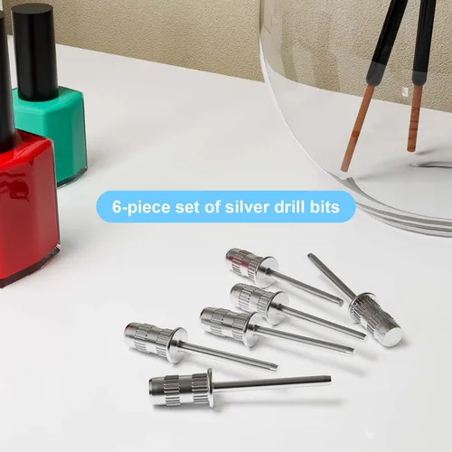 Vista 7 de Brocas de taladro de uñas, bandas de lijado para eje de taladro de uñas de 3/32 pulgadas, brocas para uñas, broca de mandril para uñas, brocas