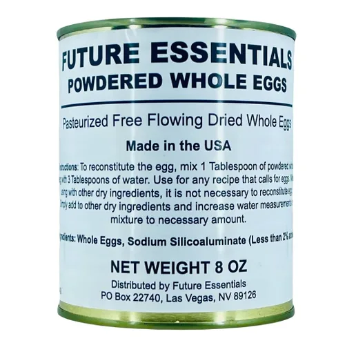 Vista 8 de Future Essentials - Huevos enteros en polvo, lata de 8 onzas, vida útil