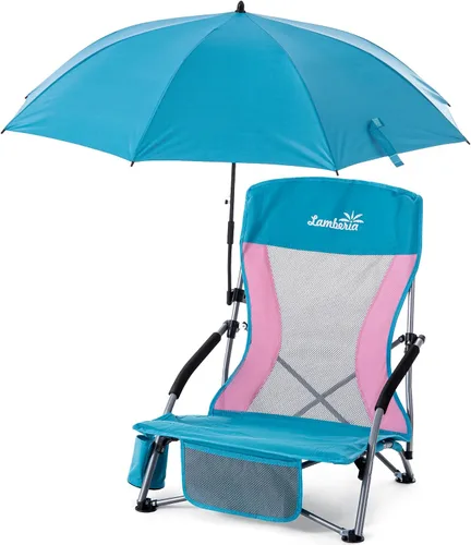Vista 17 de Lamberia Silla de playa plegable para adultos, paquete de 2, sillas de playa bajas portátiles con capacidad de 300 libras, silla de camping ligera