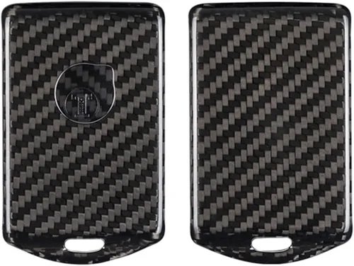 Vista 7 de Funda para llavero de fibra de carbono genuina para Volvo C30 S60 S80 S90 S901 V70 V90 Cross V90CC XC40 XC60 XC70 XC90 Smart Car Remote Key Fob Case