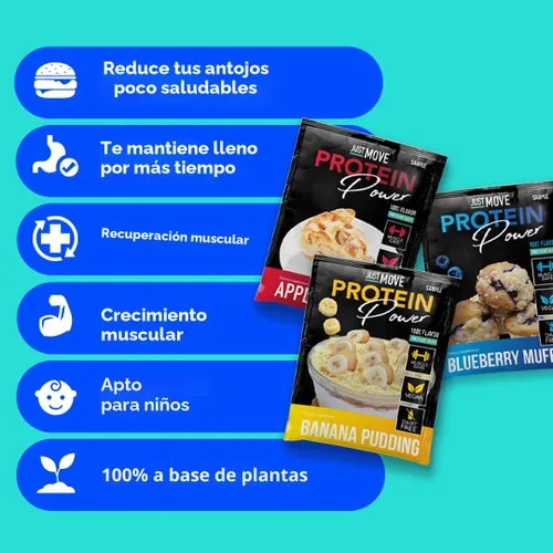 Vista 4 de Paquete de Muestra de Proteína Just Move - Lote de 7 Sabores