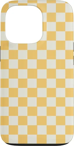 Vista 10 de Yellow Checkered Checker Checkerboard Classic Pattern Case for iPhone 17