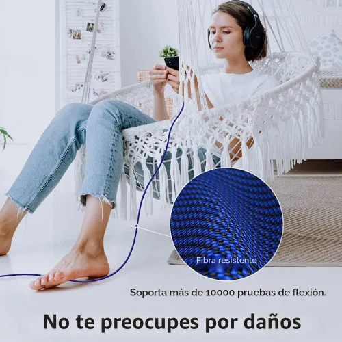 Vista 5 de Cable de carga USB tipo C de 10 pies, 3 unidades, USB A a USB C, cable de carga rápida compatible con iPhone 16 15 Pro Max, Samsung Galaxy S24 S23