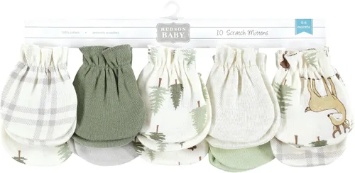 Vista 2 de Hudson Baby Manoplas unisex de algodón para bebé