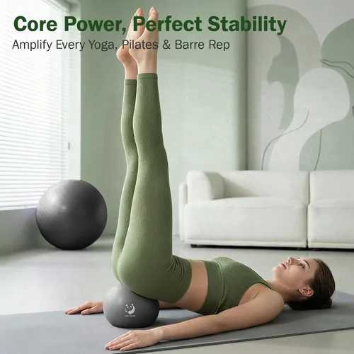 Vista 2 de Slim Panda Pelota de Pilates, Pelota de Ejercicio Pequeña de 9 Pulgadas, Mini Pelota de Yoga Antiestallido para Estabilidad, Entrenamiento, Barre