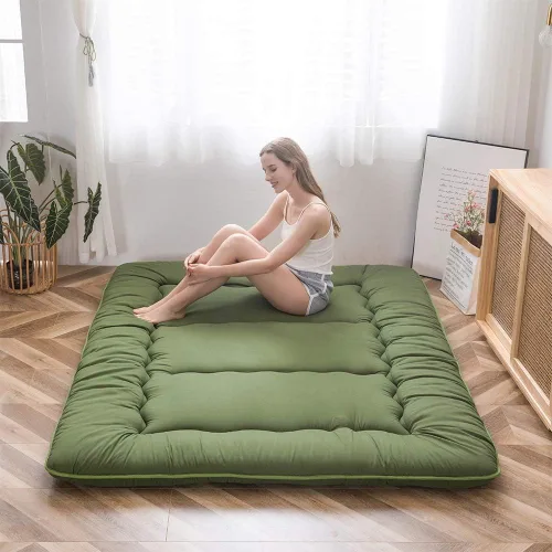Vista 69 de MAXYOYO Colchón Japonés de Suelo Futón Colchón, Tapete de Tatami Engrosado de 4", Almohadilla para Dormir Plegable Enrollable para Niños y Niñas