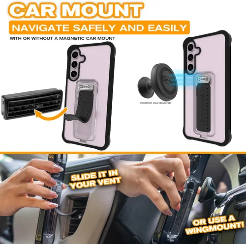 Vista 8 de Scooch Wingman - Funda con función atril para Samsung Galaxy S9 [protección contra caídas de 10 pies] [soporte bidireccional] funda protectora a