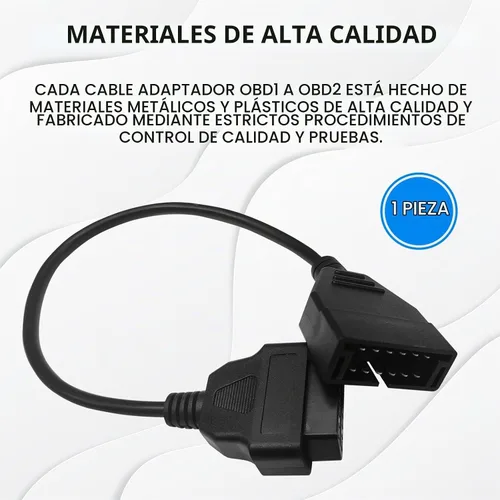 Vista 3 de Escáner OBD1, Adaptador OBD1 a OBD2 GM, Cable Escáner OBD 1 Lector de Códigos OBD1 12 Pines a OBD2 OBD II 16 Pines Enchufe Herramienta de Extensión