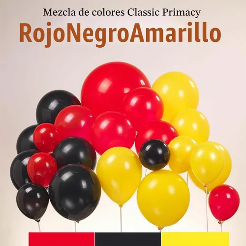 Vista 3 de Kit de arco de globos de atrapasueños de monstruos, 154 unidades, decoración de fiesta roja, amarilla y negra, con rayo y globos de papel