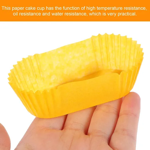 Vista 4 de Forros para cupcakes en forma de barco, 1000 unidades, tazas de papel amarillo para hornear cupcakes o mini aperitivos