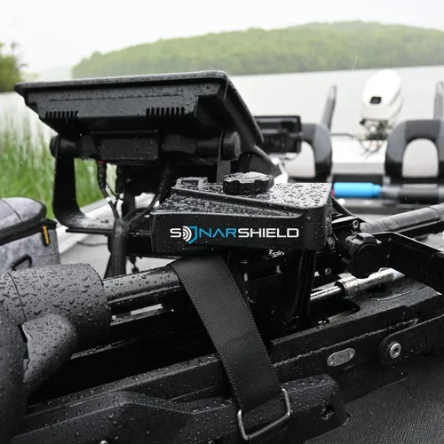 Vista 4 de Sonar Shield Transducer Cover para Garmin LiveScope Plus LVS34 - Funda de viaje resistente a los impactos de la serie Pro
