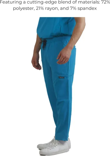 Vista 4 de Members Only Pantalón médico Hampton con parte inferior abierta para hombre uniforme médico uniforme de hospital