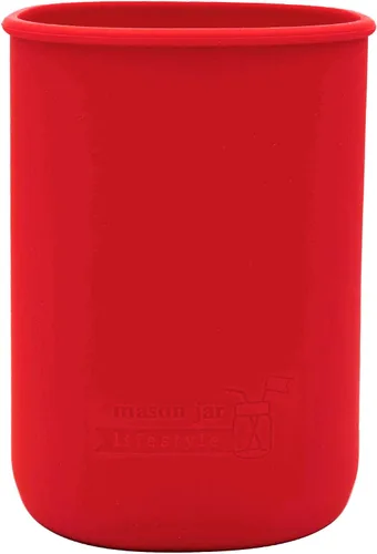Vista 8 de Paquete de 2 fundas de silicona de medio galón gris carbón de 64 onzas para proteger tarros Mason Mason Jar Lifestyle