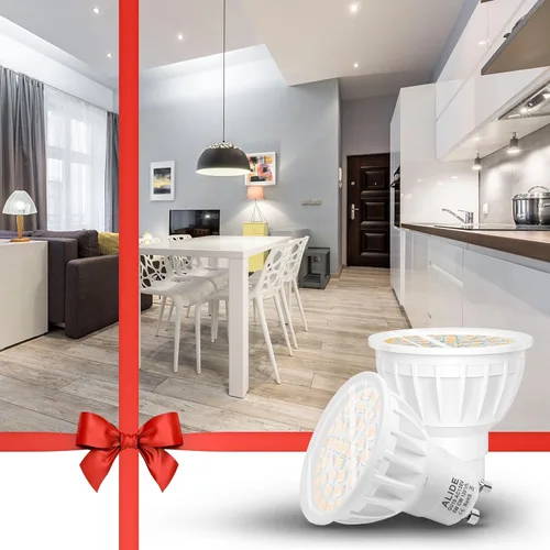 Vista 6 de ALIDE Bombillas LED GU10 regulables 5000K luz diurna blanca, bombilla de 2 Blanco luz diurna