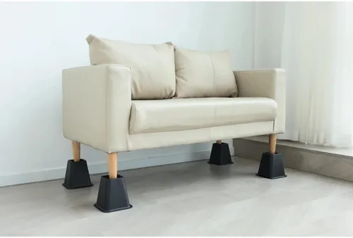 Vista 7 de J&V TEXTILES Elevadores para muebles de cama, elevadores resistentes de 6 pulgadas para sofá y mesa, soporta hasta 1,300 libras