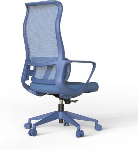 Vista 5 de Modern Executive Office Chair with Adjustable Height Lumbar Support 3D Armrests Ergonomic Curved Back Swivel Base Conference Room Task Chair