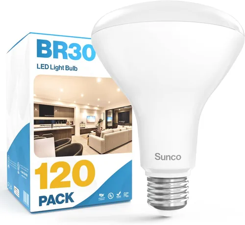 Vista 10 de Sunco - Paquete de 24 bombillas LED BR30, bombillas empotradas, bombilla de inundación para interiores, 850 LM, 11 W (equivalente a 65 W), blanco