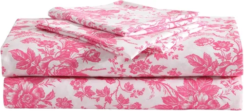Vista 24 de Betsey Johnson - Juego de sábanas de tamaño individual, ropa de cama de microfibra con estampado Nerdy Teddies con sábana bajera de bolsillo