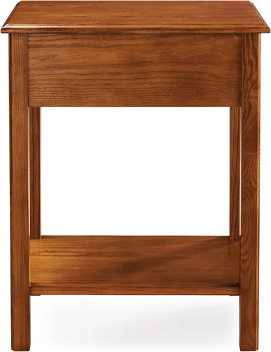 Vista 4 de Leick Home Salem Mesita de noche, mesa auxiliar, 22 pulgadas, roble mediano MEDIUM OAK