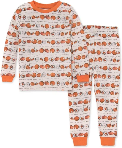 Vista 33 de Burt's Bees Baby Pijama de algodón orgánico para niñas, conjunto de pijama 100% algodón para niños pequeños y niños, tela suave y elástica Trébol